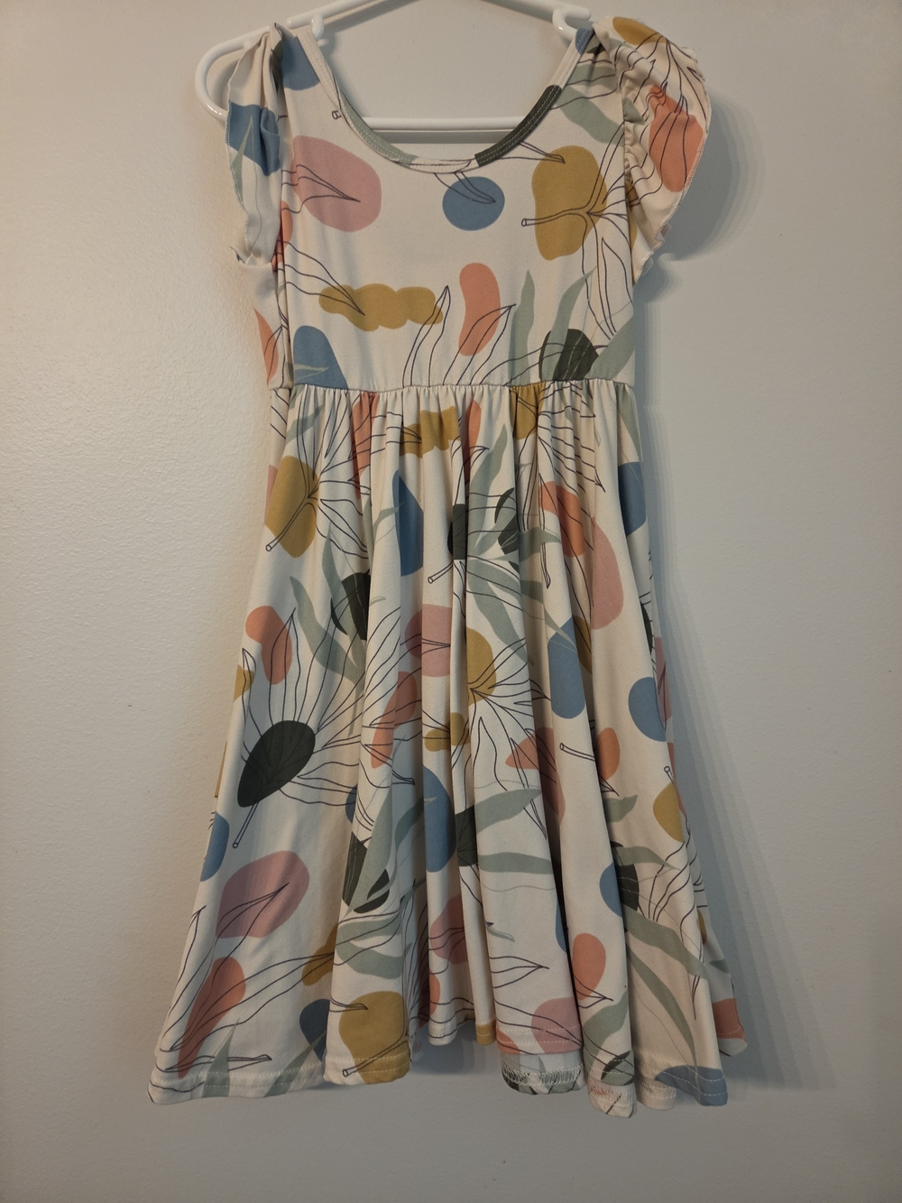 Dot Dot Smile Multi-Color Leaf Print Twirl Dress
